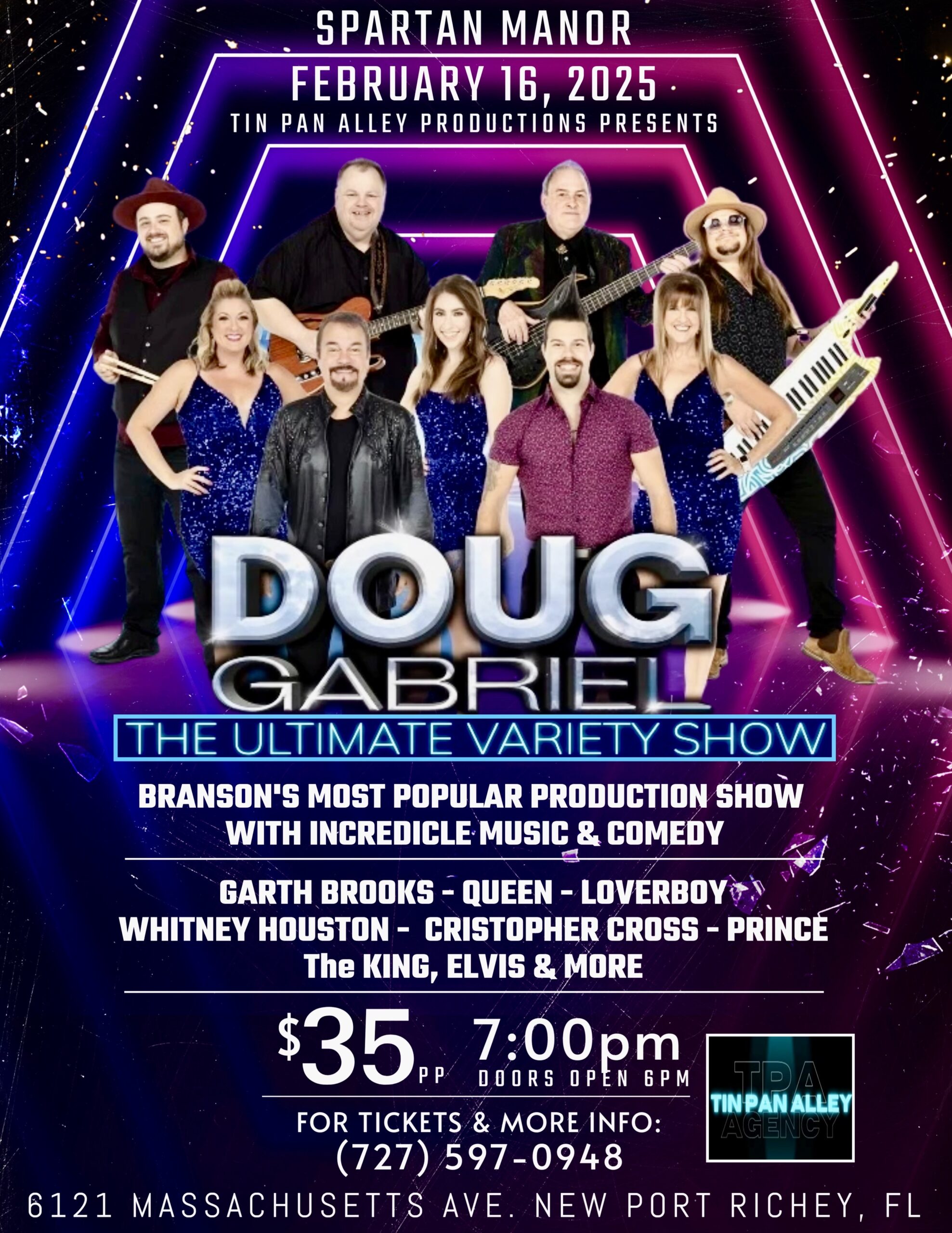 A poster of the show doug gabriel